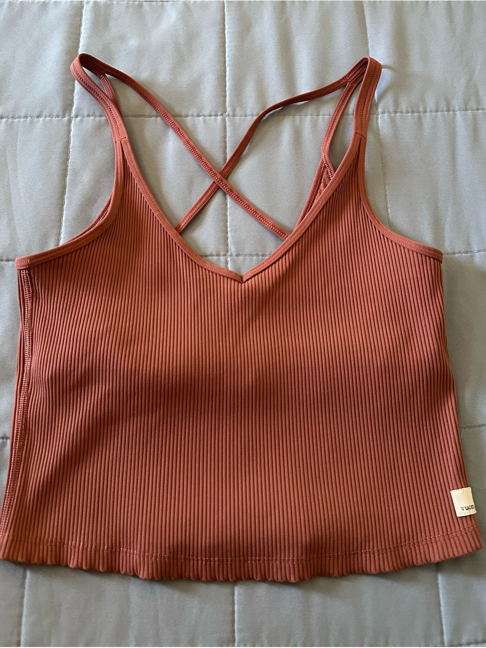 Vuori Rib Crop Tank Sz M